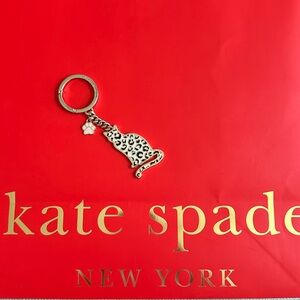 kate spade Leopard Cat Keychain